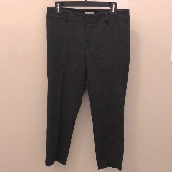 Club Monaco Textured Pants Cropped Black Size 6 - Picture 1 of 9